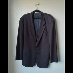 Hugo Boss Size 46 Long Black Wool Suit Jacket